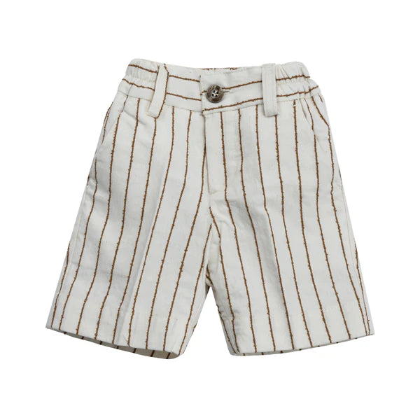 Bermuda Off White Striped Shorts