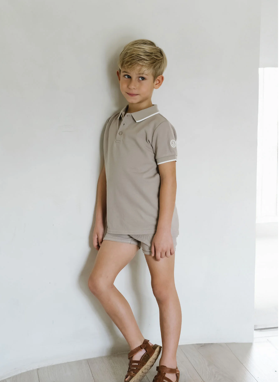Taupe Short Sleeve Polo